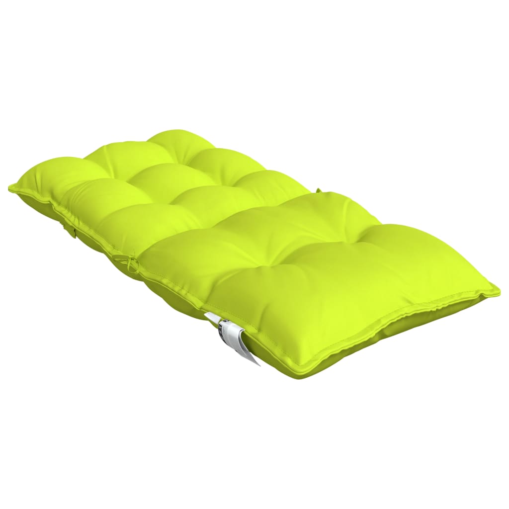 vidaXL Cojines para silla respaldo bajo 2 uds tela Oxford verde brillo