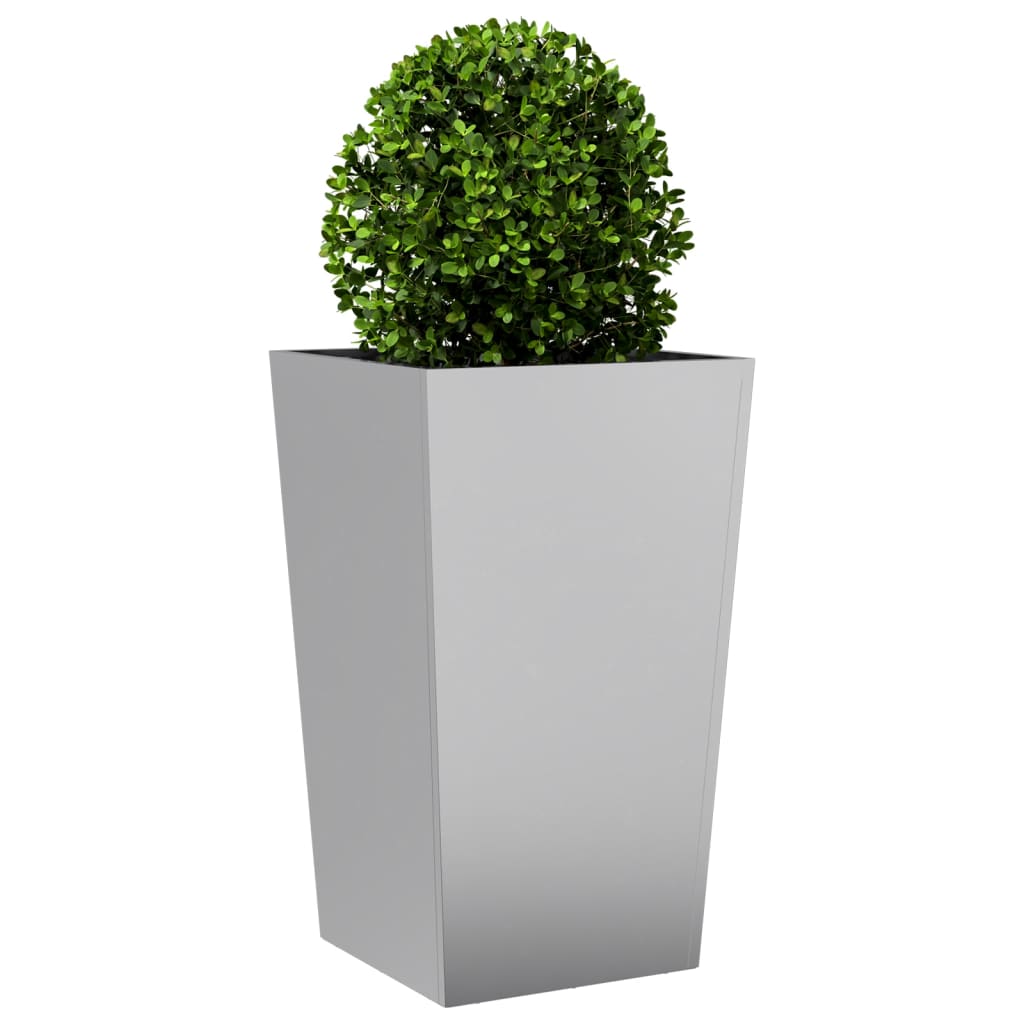 vidaXL Jardineras 2 uds acero inoxidable 45x45x75 cm