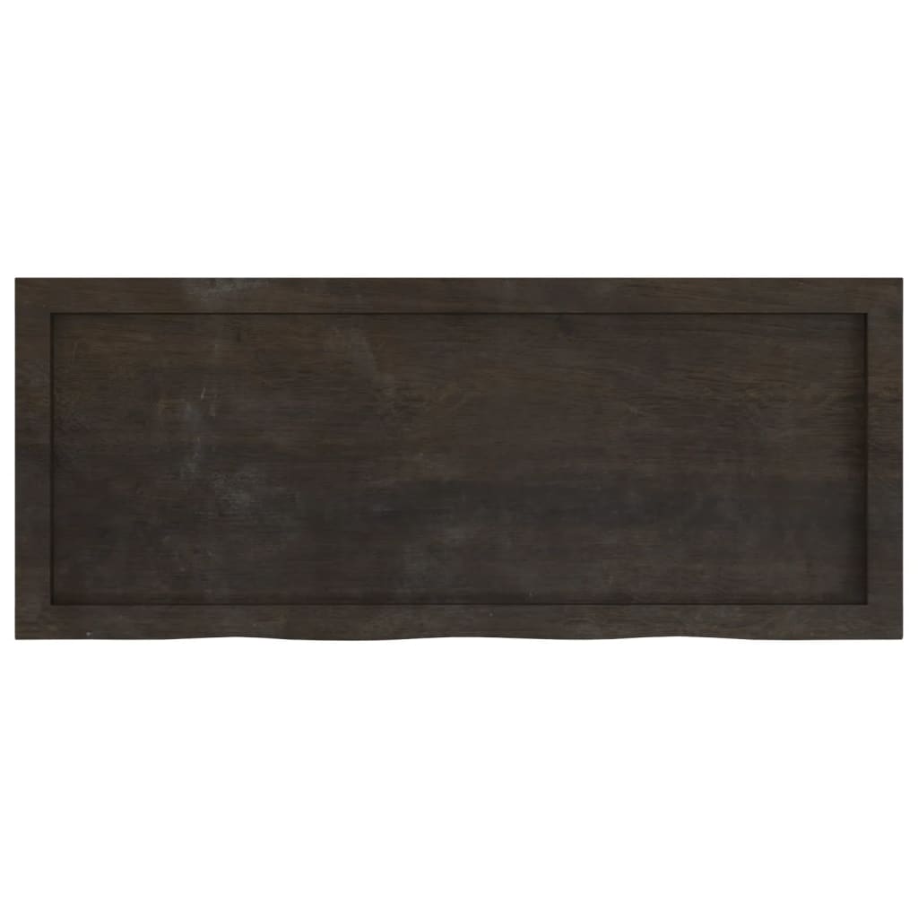vidaXL Tablero mesa madera roble tratada marrón oscuro 100x40x(2-6) cm