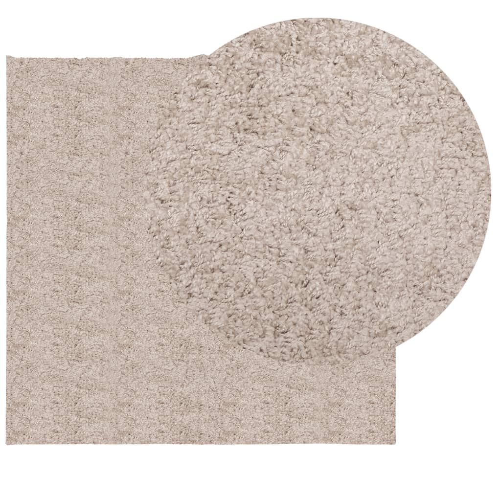 vidaXL Alfombra peluda de pelo largo moderna PAMPLONA beige 240x240 cm