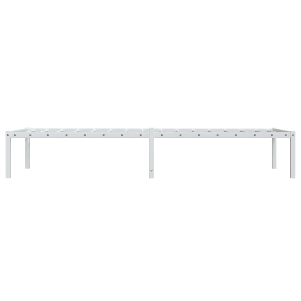 vidaXL Estructura de cama metal blanco 75x190 cm