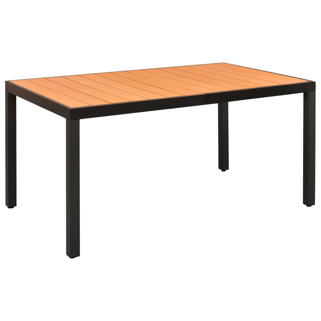 vidaXL Juego de comedor de jardín 7 piezas negro y marrón