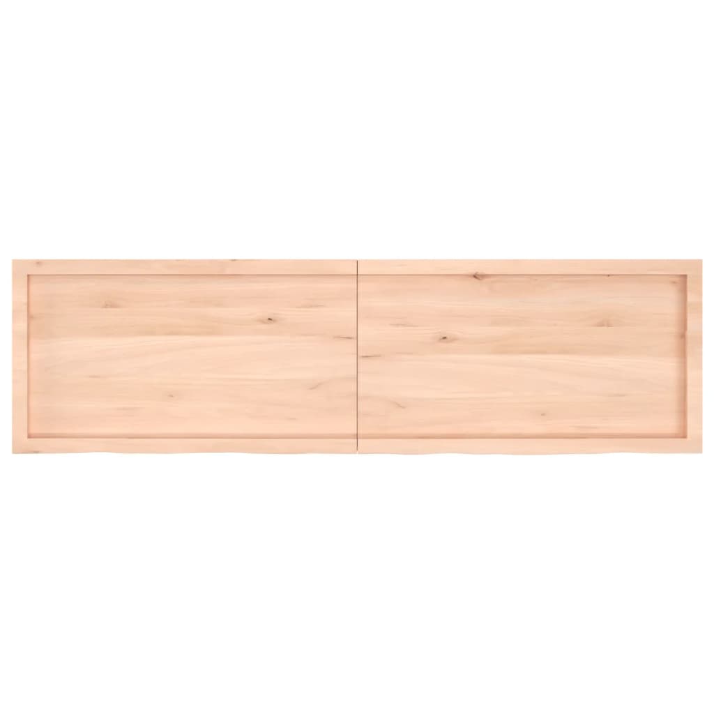 vidaXL Encimera de baño madera maciza sin tratar 180x50x(2-6) cm