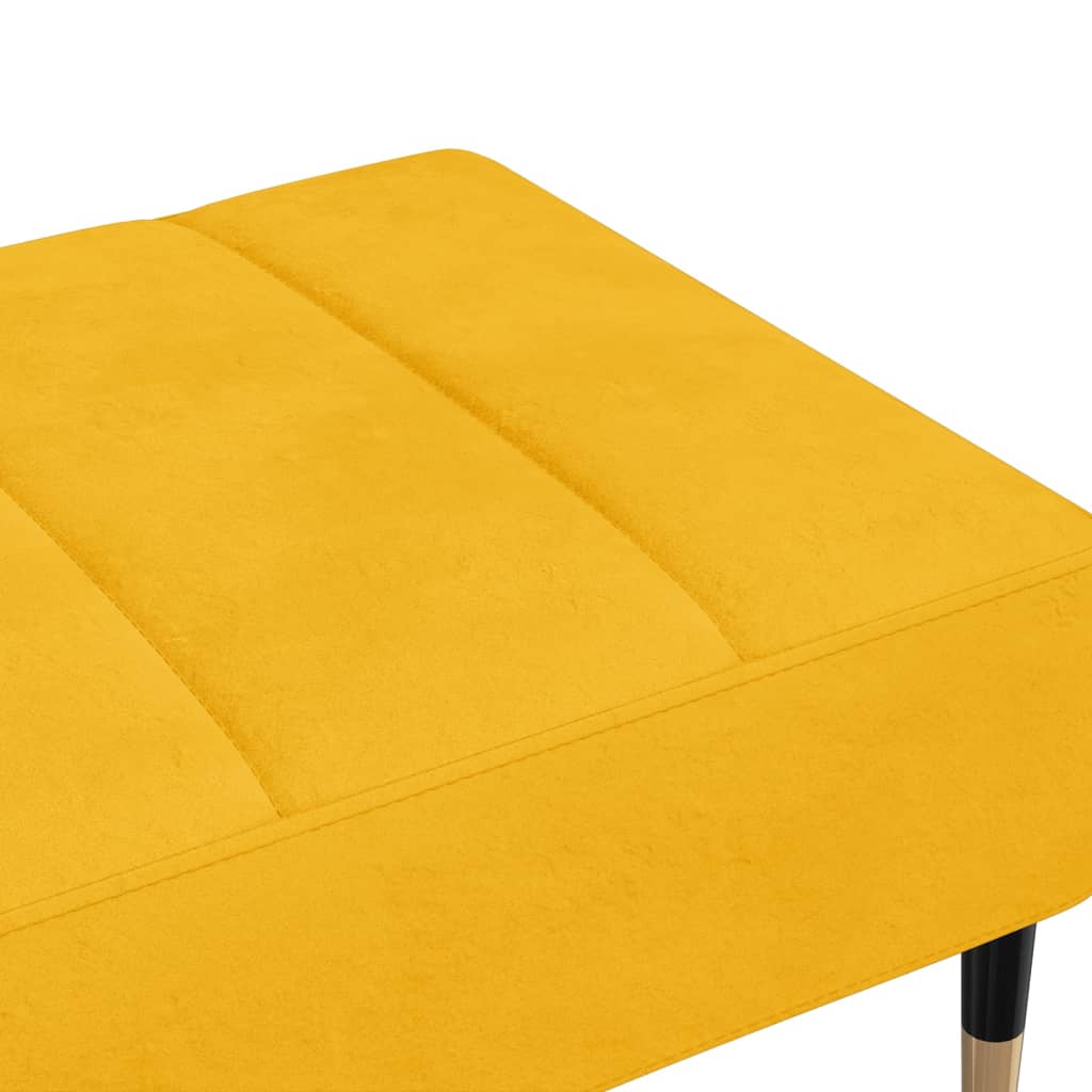 vidaXL Reposapiés de terciopelo amarillo 78x56x32 cm