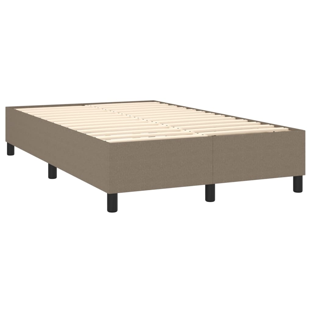 vidaXL Estructura de cama de tela gris taupe 120x200 cm