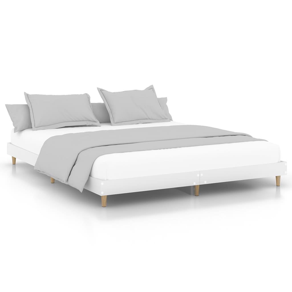 vidaXL Estructura de cama madera de ingeniería blanca 140x200 cm