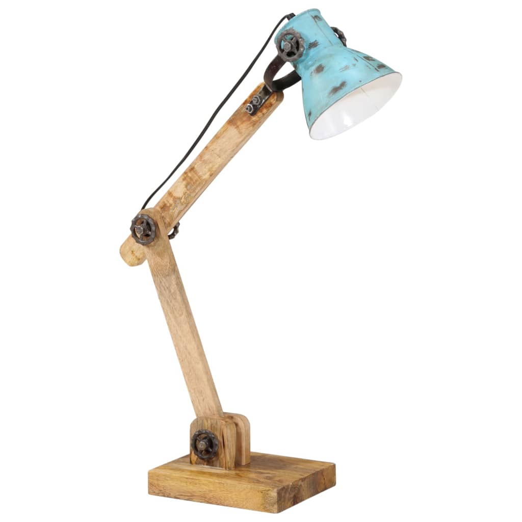 vidaXL Lámpara de escritorio azul desgastado 25 W E27 23x18x96 cm
