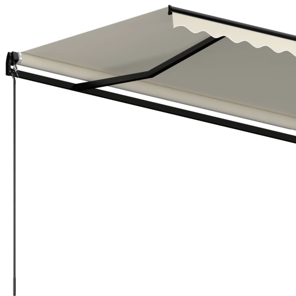 vidaXL Toldo retráctil manual crema 450x350 cm