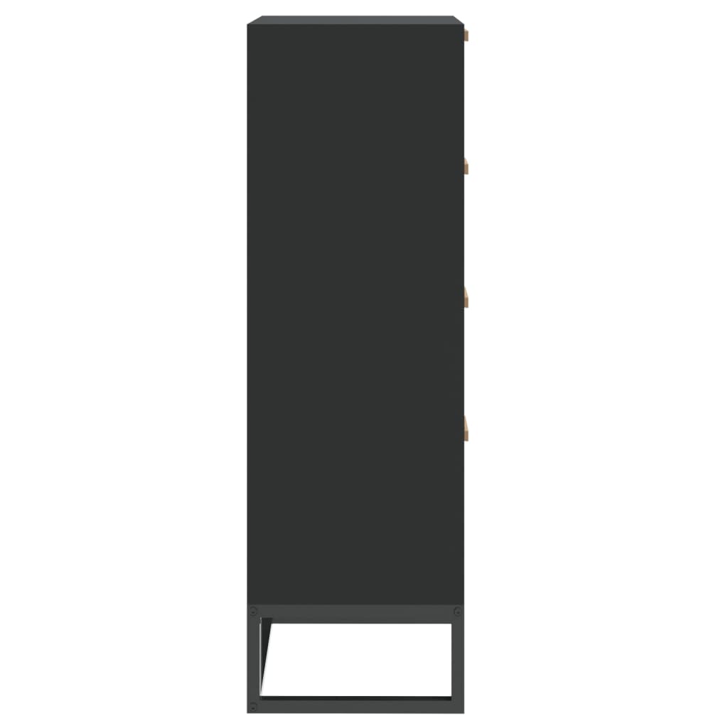 vidaXL Aparador alto madera contrachapada negro 40x30x95 cm