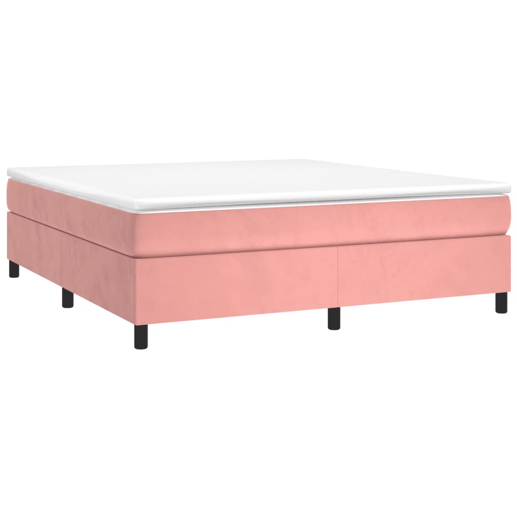 vidaXL Estructura de cama de terciopelo rosa 200x200 cm