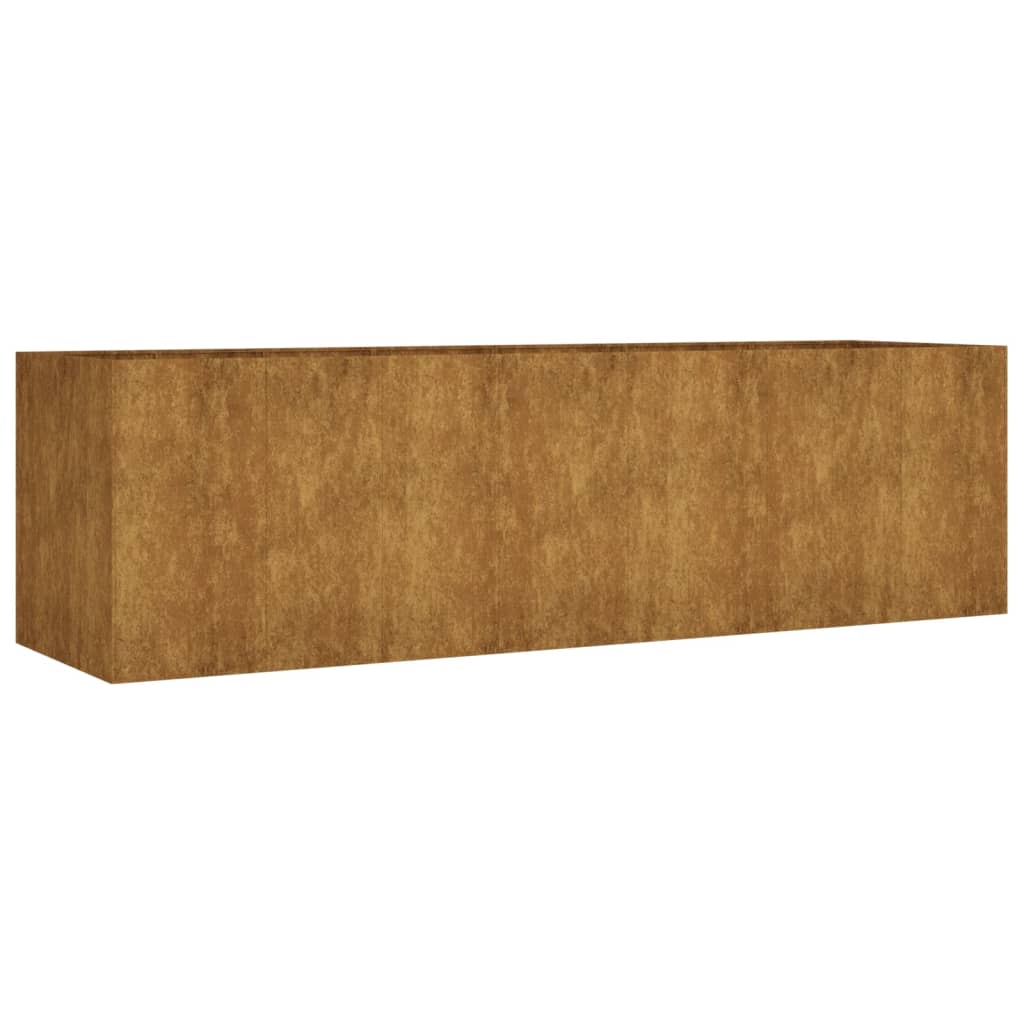 vidaXL Jardinera acero corten 280x80x80 cm