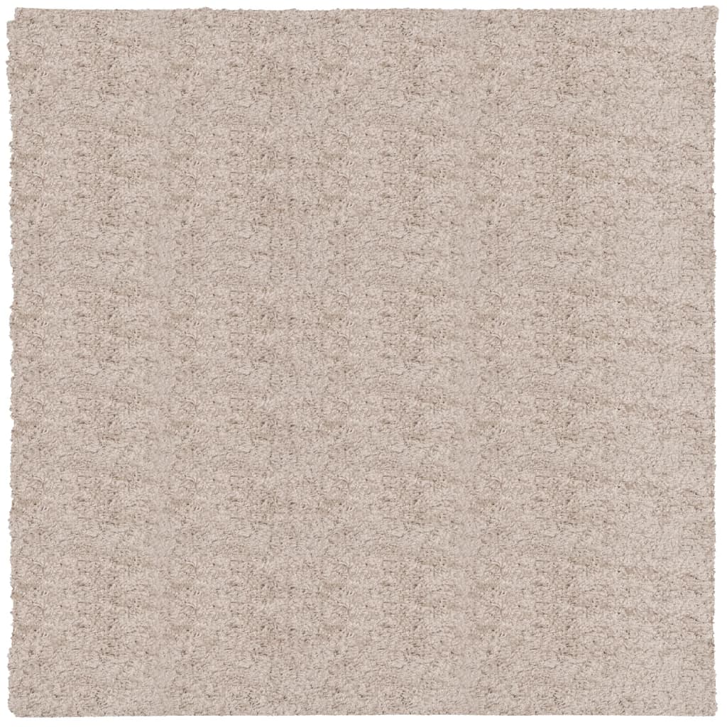 vidaXL Alfombra peluda de pelo largo moderna PAMPLONA beige 240x240 cm