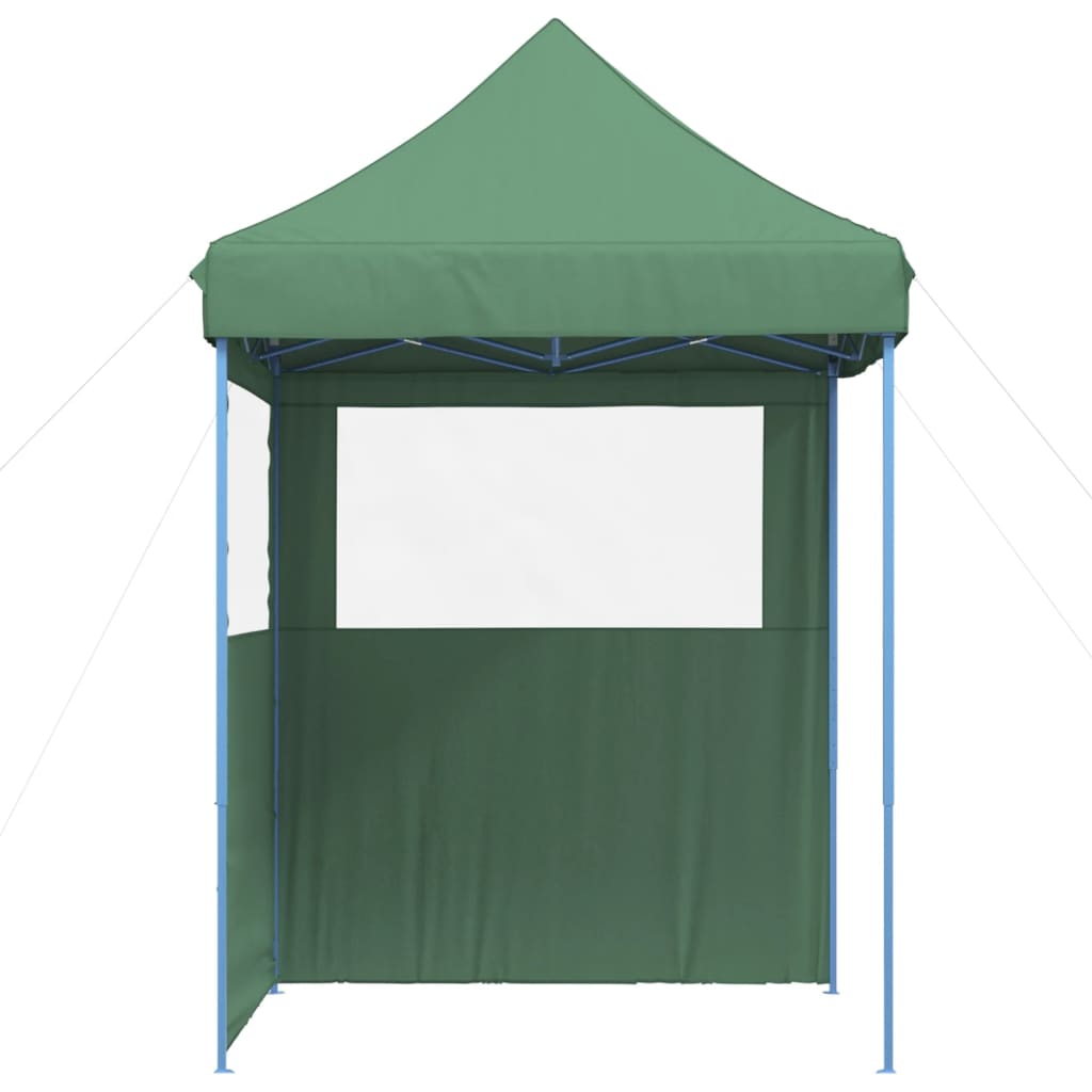 vidaXL Tienda de fiesta plegable Pop-Up con 2 paredes laterales verde