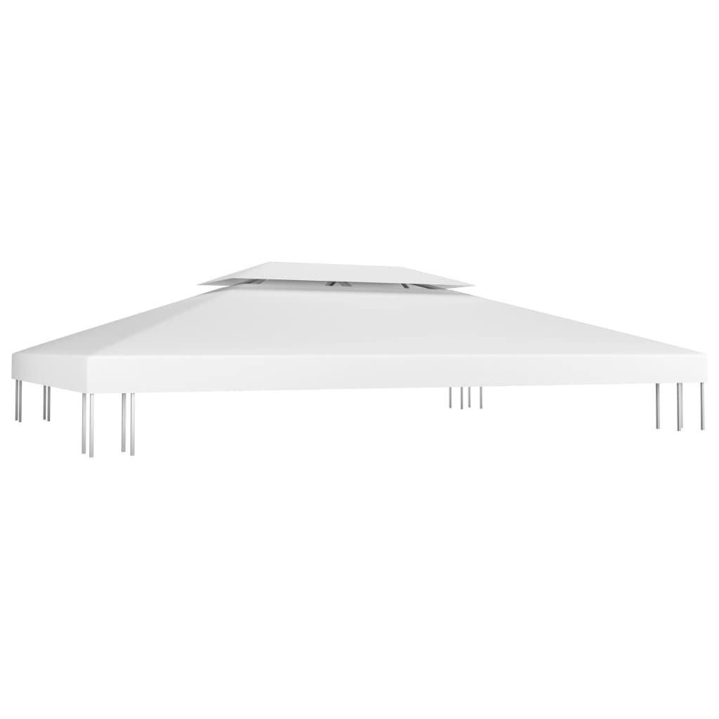 vidaXL Toldo de cenador 2 niveles 310 g/m² 4x3 m blanco