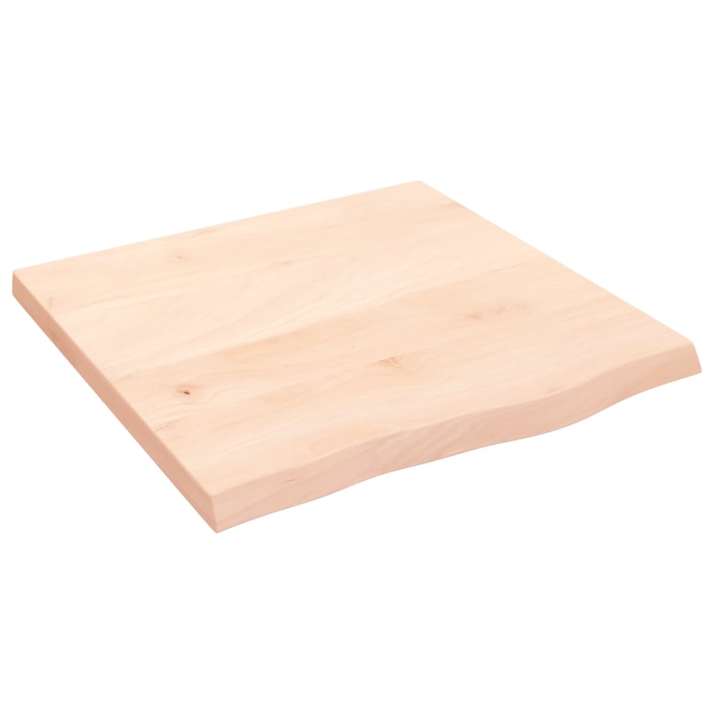 vidaXL Tablero de mesa madera maciza roble sin tratar 60x60x(2-4) cm