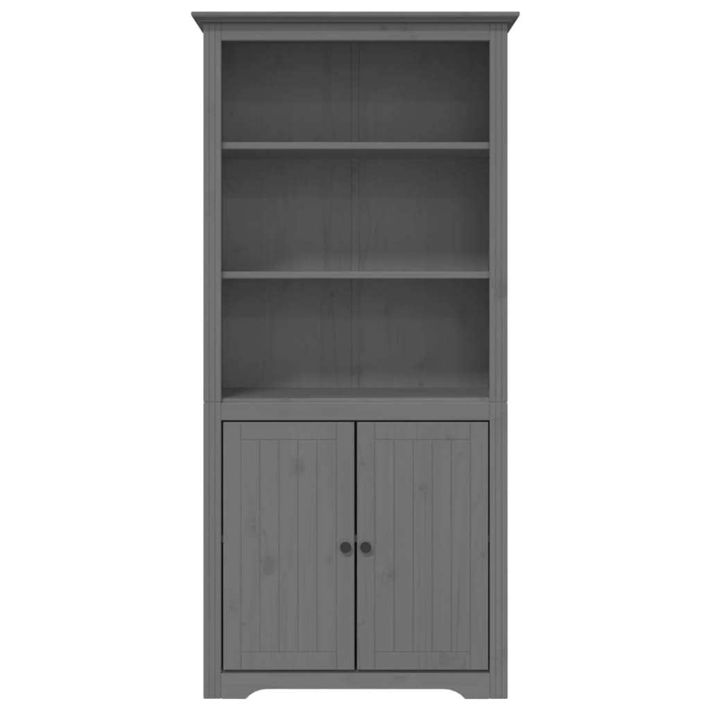 vidaXL Librería BODO madera maciza de pino gris 82x40x173 cm