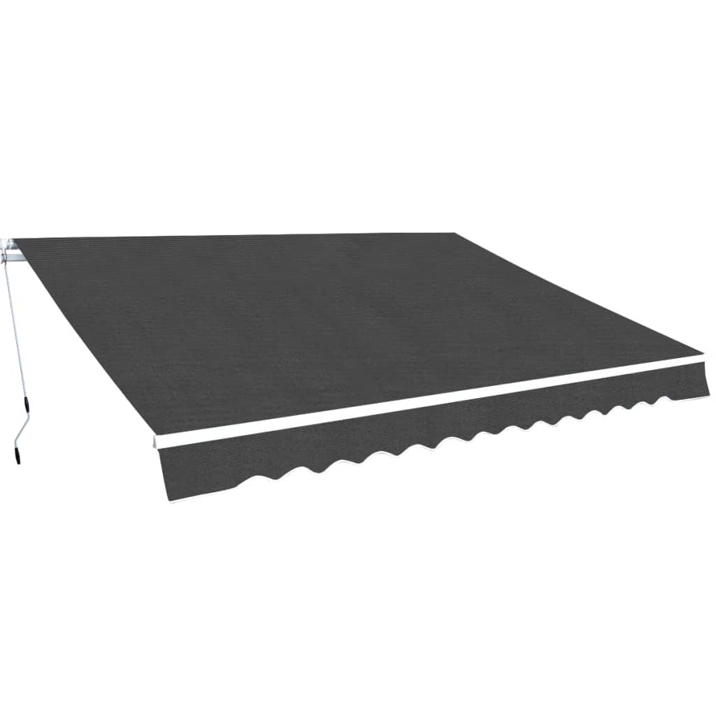 vidaXL Toldo plegable de operación manual 500 cm antracita