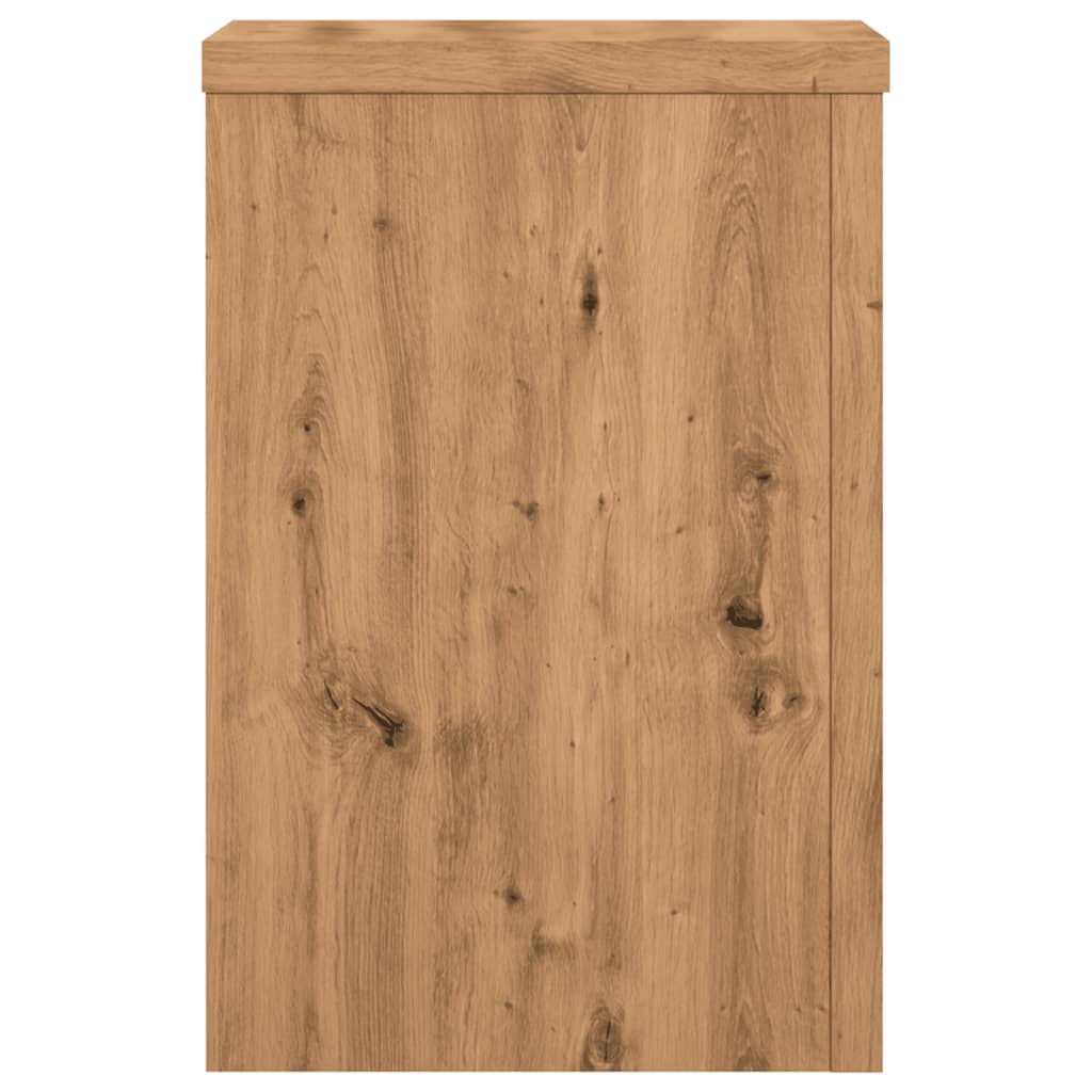 vidaXL Plant Stands 2 pcs Artisan Oak 20x20x30 cm Engineered Wood