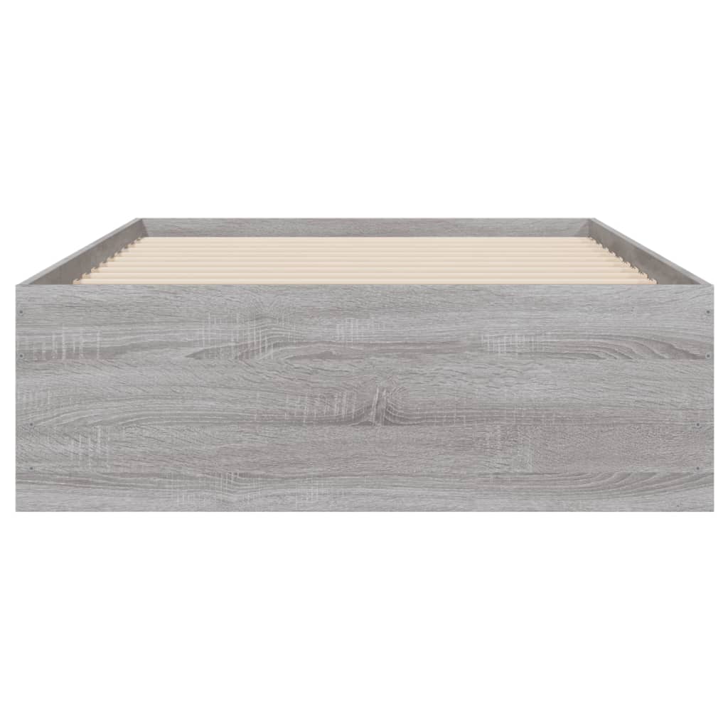 vidaXL Cama con cajones madera de ingeniería gris Sonoma 90x190 cm