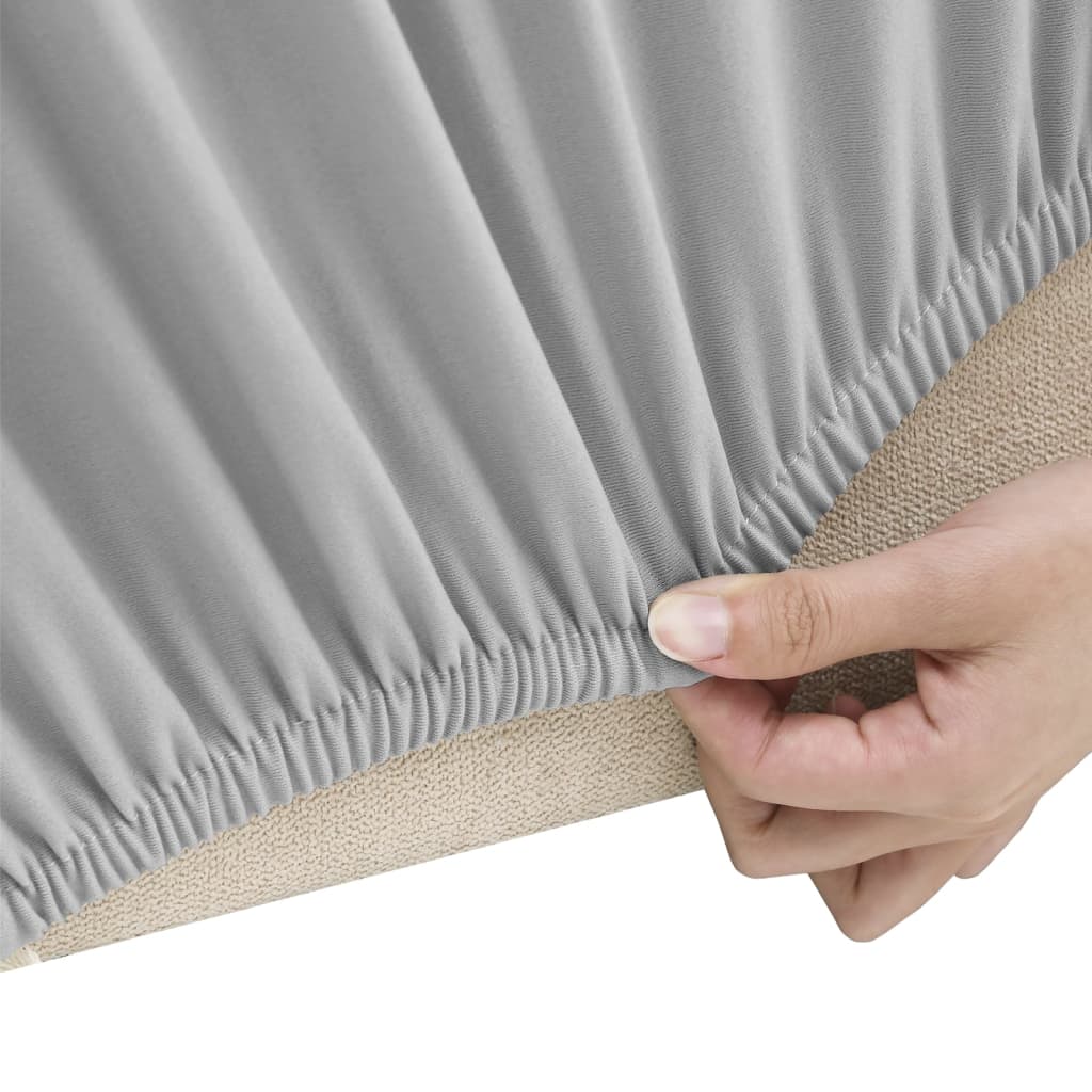 vidaXL Funda elástica para sillón poliéster jersey gris