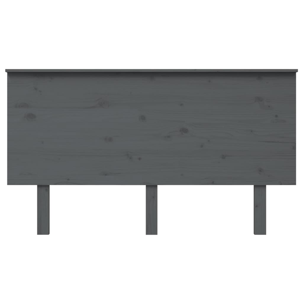 vidaXL Cabecero de cama madera maciza de pino gris 144x6x82,5 cm