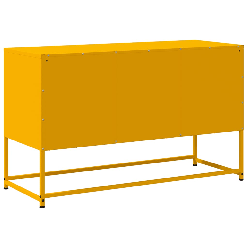 vidaXL Mueble para TV de acero amarillo mostaza 100,5x39x60,5 cm