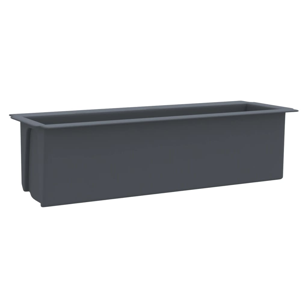 vidaXL Jardineras para europalés 12 uds PP gris 36x13,5x9,5 cm