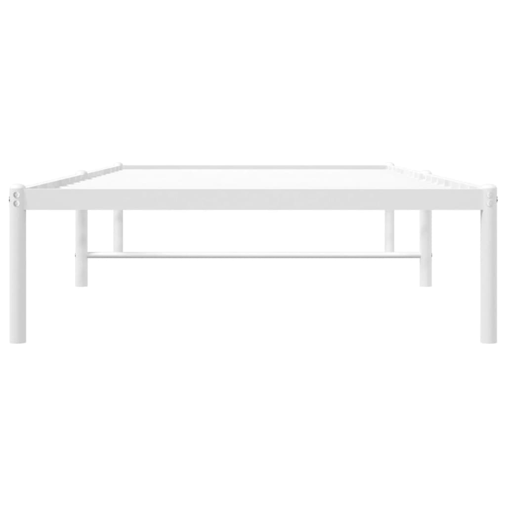 vidaXL Estructura de cama sin colchón metal blanco 90x200 cm