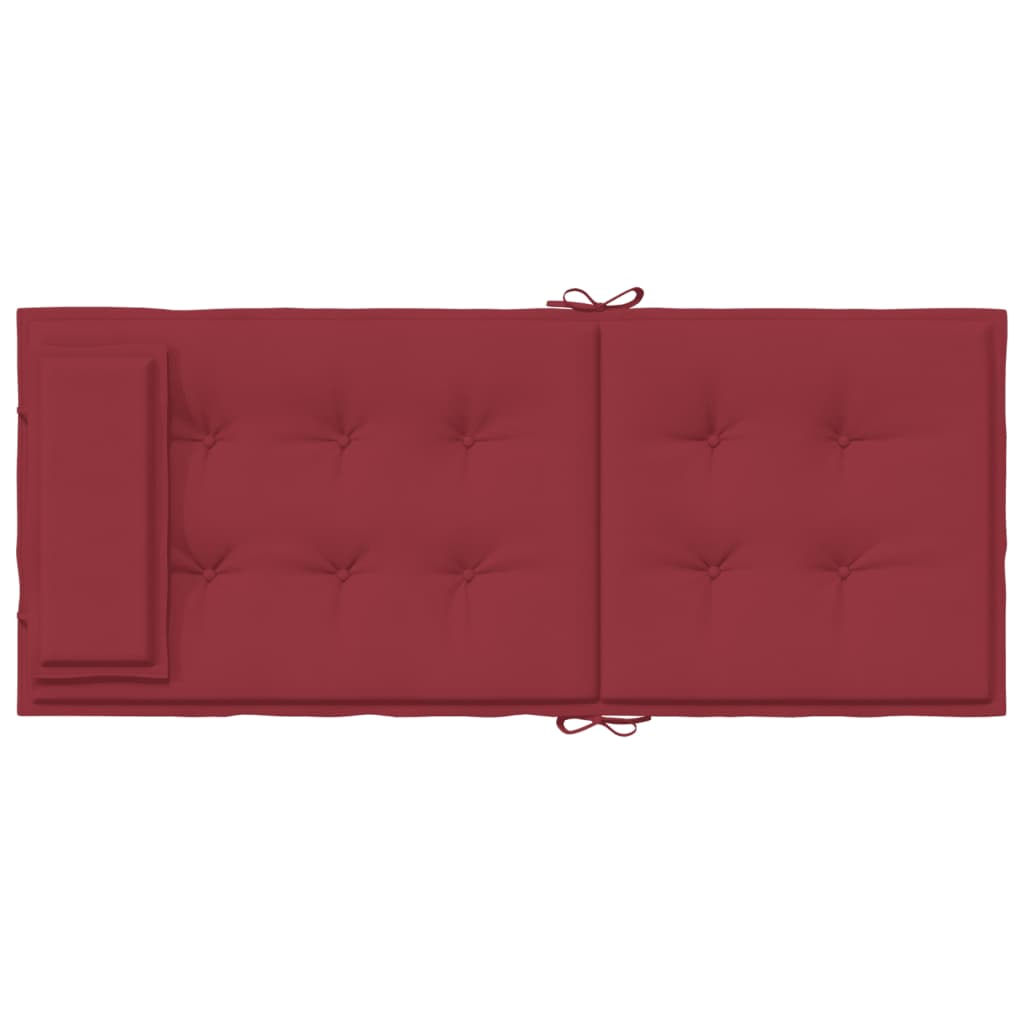 vidaXL Cojines de silla con respaldo alto 6 uds tela Oxford rojo tinto