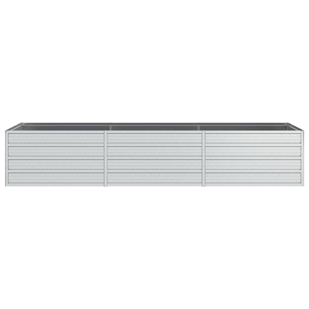 vidaXL Arriate de acero galvanizado plateado 240x80x45 cm