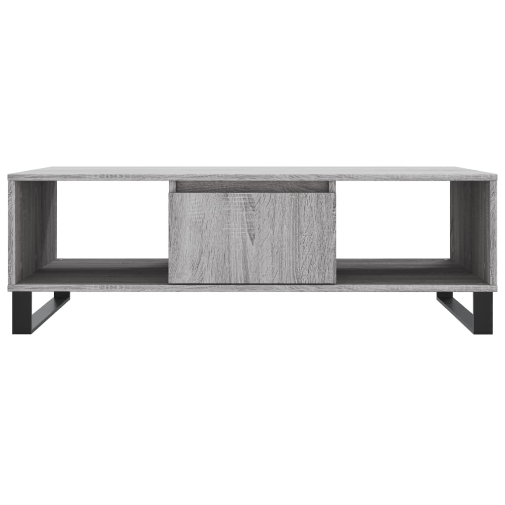 vidaXL Mesa de centro madera de ingeniería gris Sonoma 104x60x35 cm