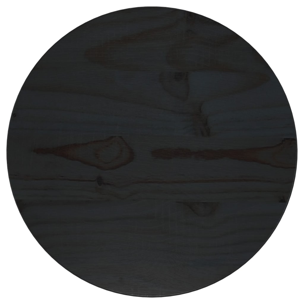 vidaXL Superficie de mesa madera maciza de pino negro Ø30x2,5 cm