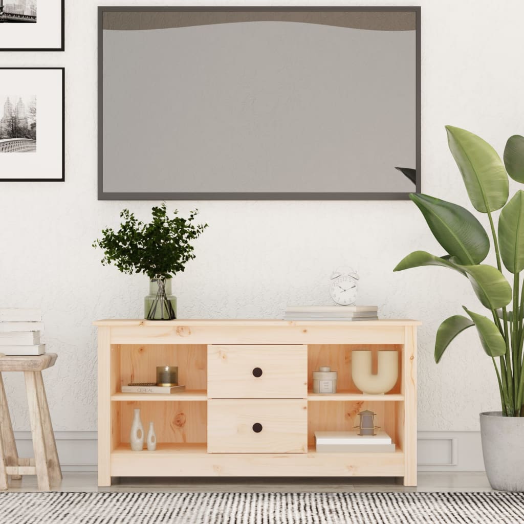 vidaXL Mueble de TV de madera maciza de pino 103x36,5x52 cm