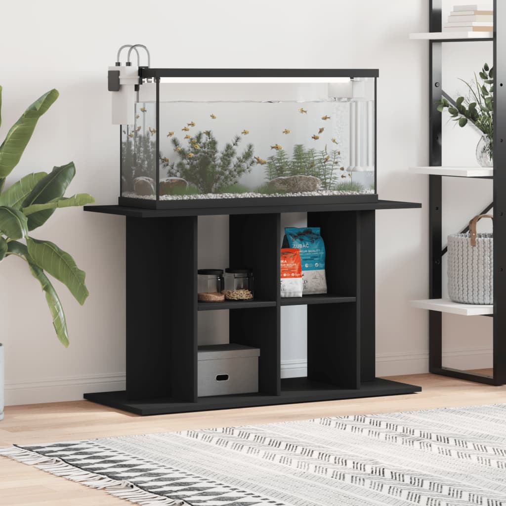 vidaXL Soporte para acuario madera de ingeniería negro 100x40x60 cm