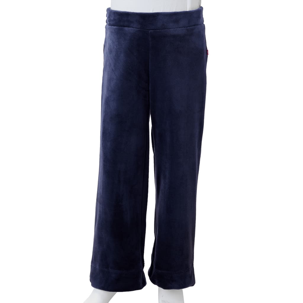 Pantalón infantil terciopelo azul oscuro 104