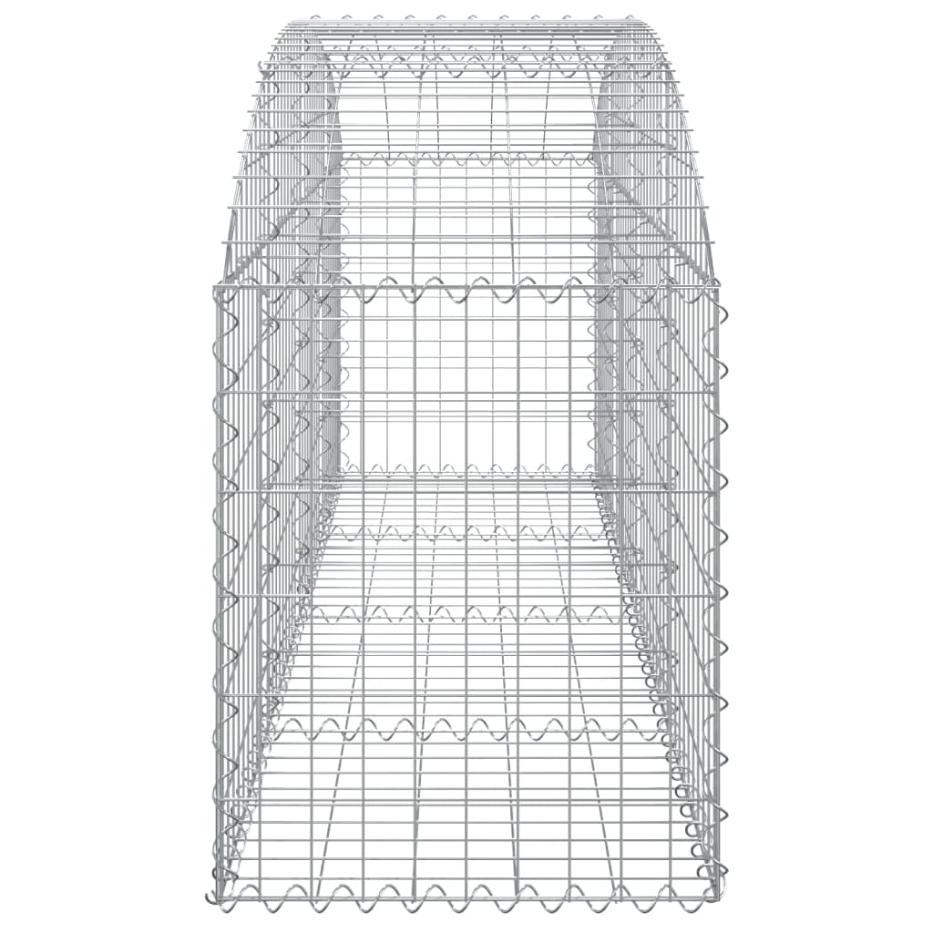 vidaXL Cesta de gaviones forma arco hierro galvanizado 200x50x60/80 cm