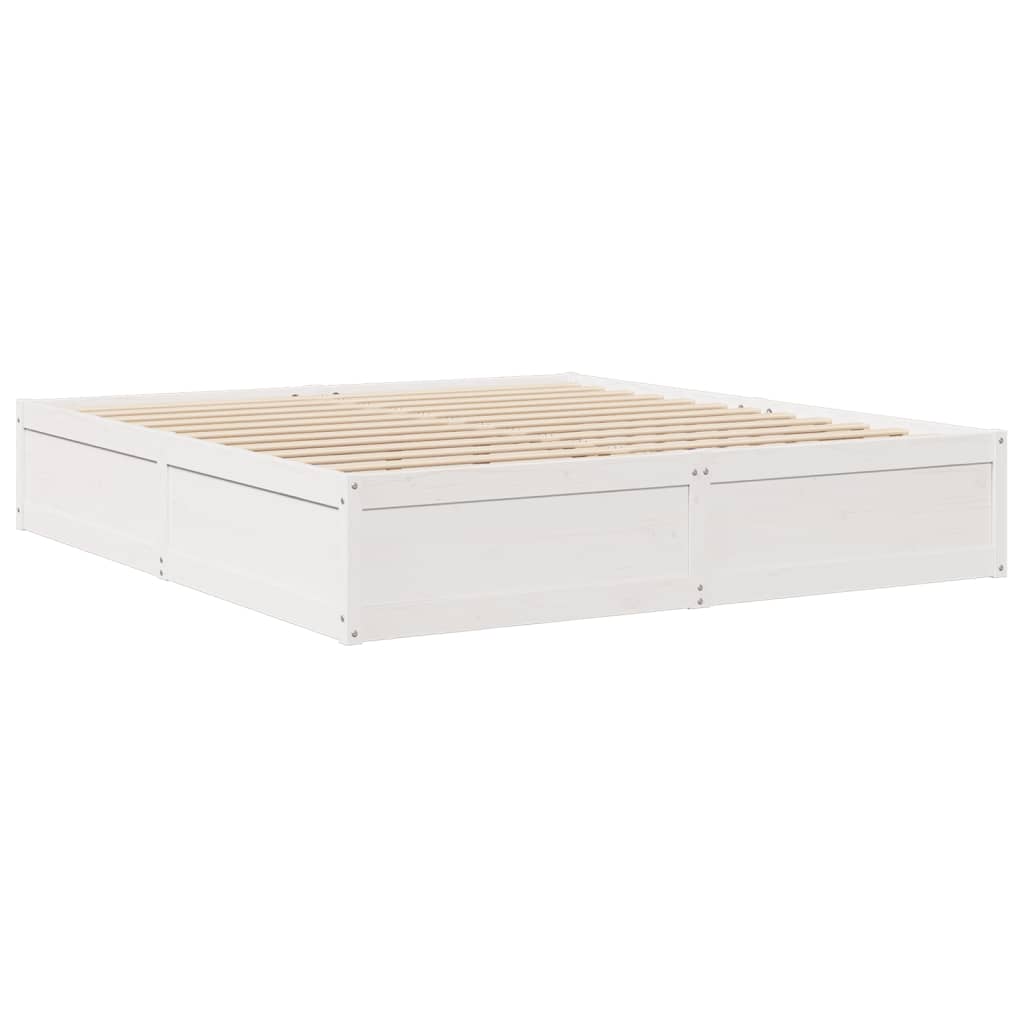 vidaXL Cama sin colchón madera maciza de pino blanca 180x200 cm