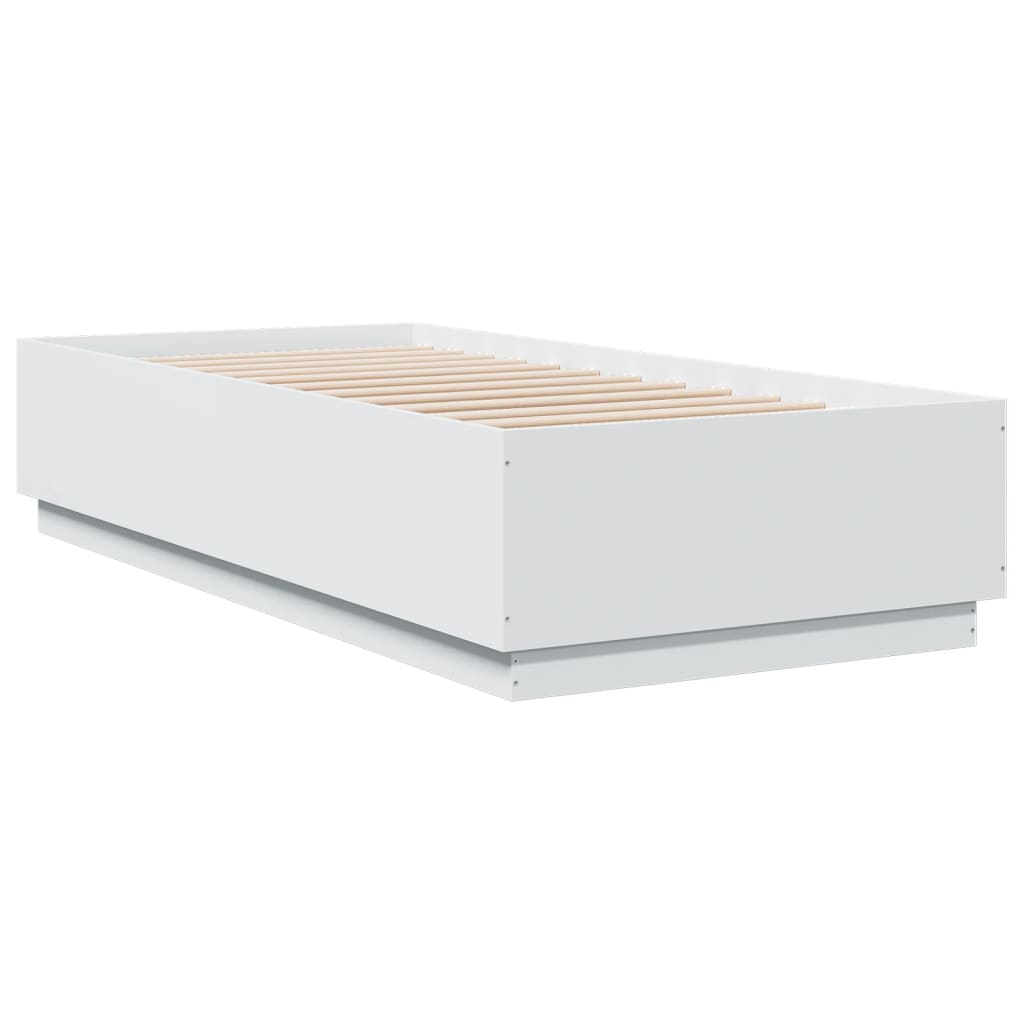 vidaXL Estructura de cama madera de ingeniería blanca 100x200 cm