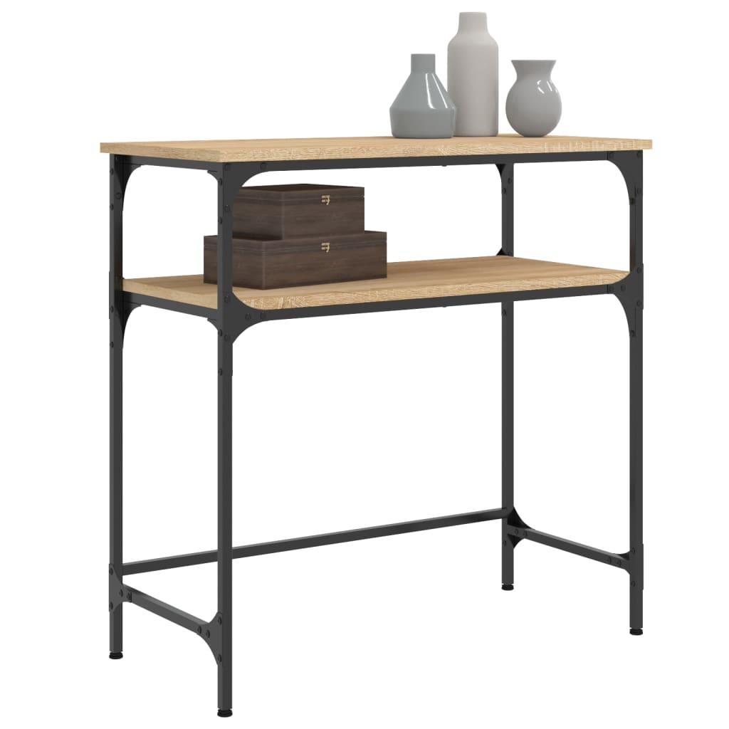 vidaXL Mesa consola madera de ingeniería roble Sonoma 75x35,5x75 cm