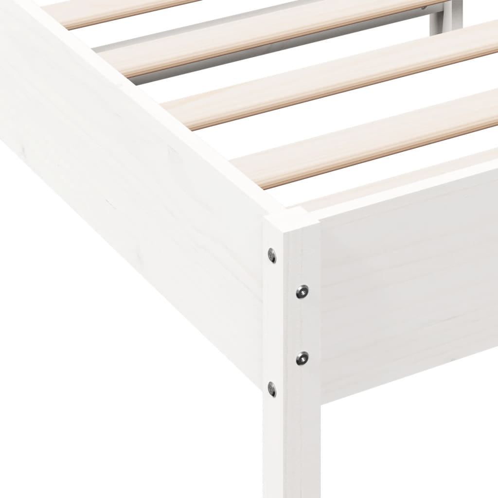 vidaXL Estructura cama sin colchón madera maciza pino blanca 100x200cm