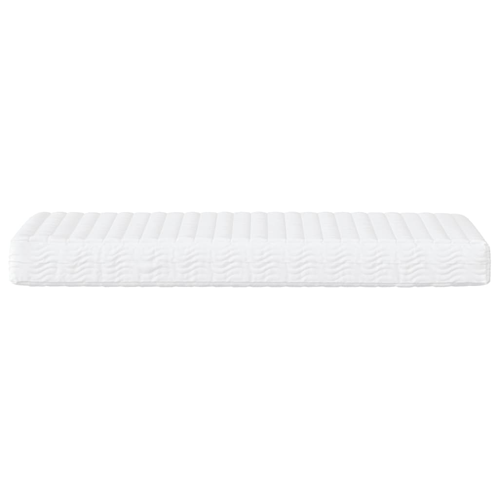 vidaXL Sofá cama con colchón tela crema 90x200 cm