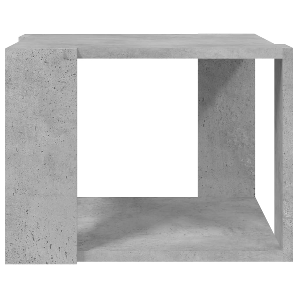 vidaXL Mesa de centro madera contrachapada gris hormigón 40x40x30 cm