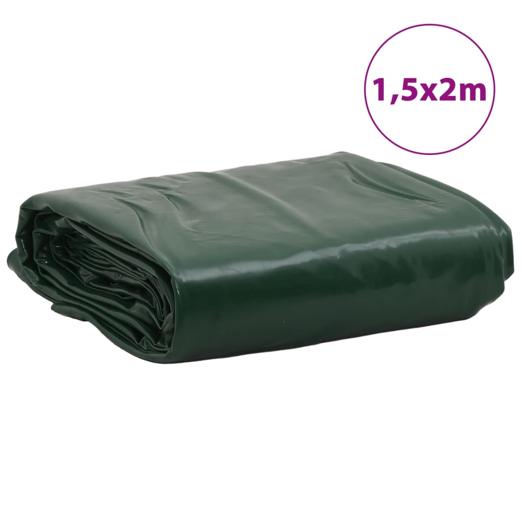 vidaXL Lona verde 1,5x2 m 650 g/m²