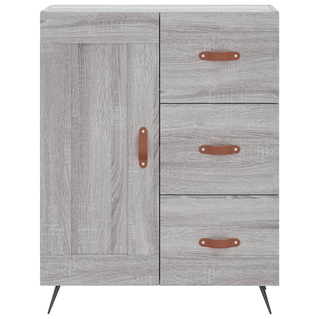 vidaXL Aparador alto madera contrachapada gris sonoma 69,5x34x180 cm