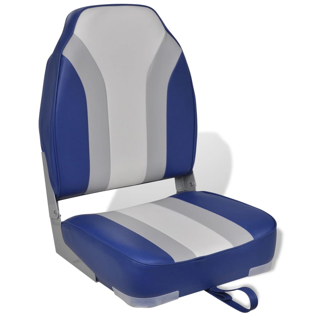 vidaXL Asiento plegable de barco con respaldo alto