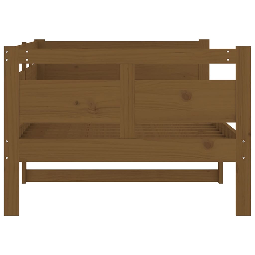 vidaXL Sofá cama de madera maciza de pino marrón miel 90x190 cm