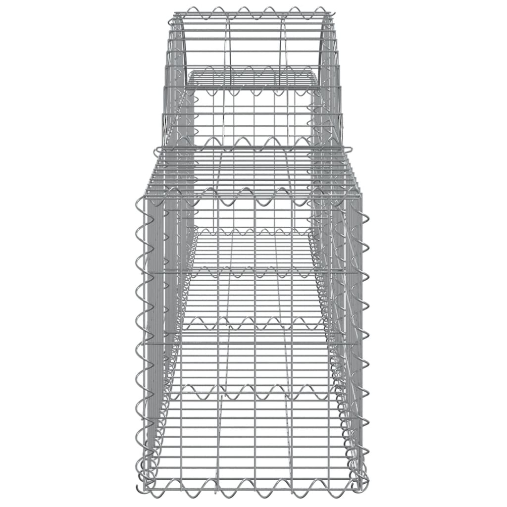 vidaXL Cestas de gaviones 11 uds forma de arco hierro 200x30x40/60 cm