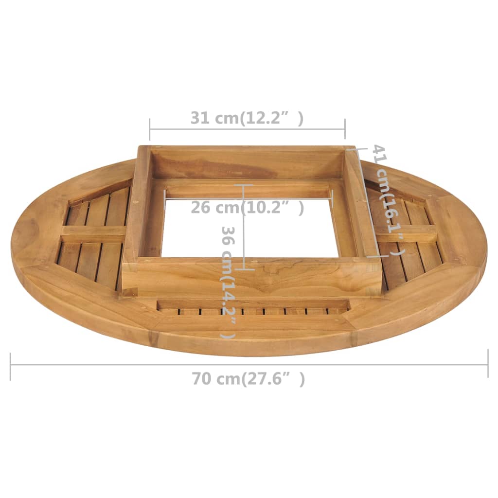 vidaXL Tablero para caja de cerveza madera de teca 70 cm