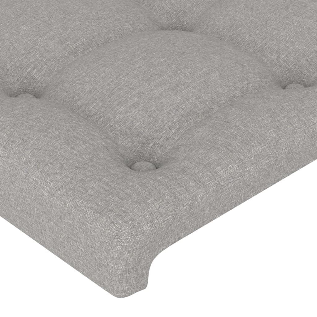 vidaXL Cabeceros 4 unidades de tela gris claro 90x5x78/88 cm