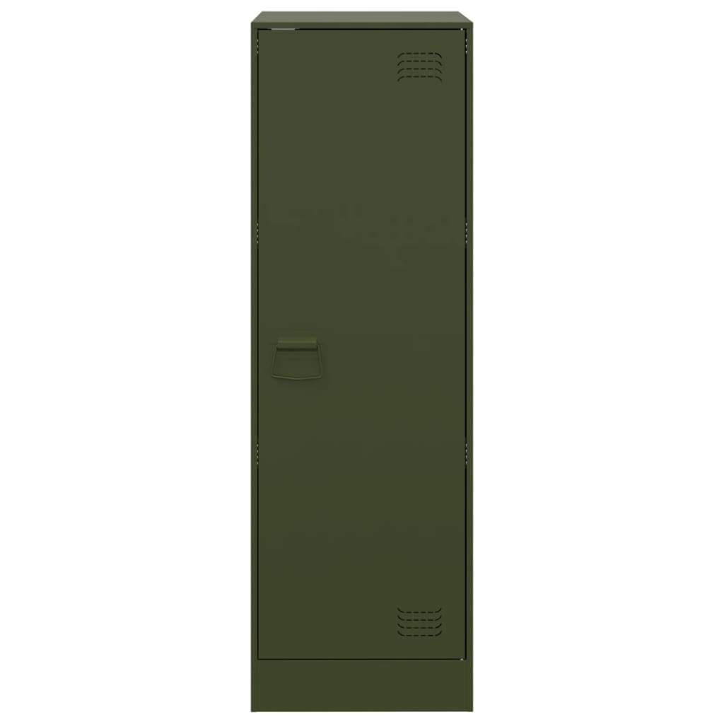 vidaXL Aparador de acero verde oliva 34,5x39x107 cm